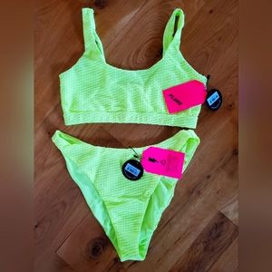 Neon yellow infamous swim bikini